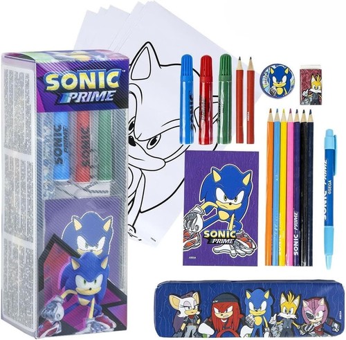 Sonic prime set cartoleria - sonic, da